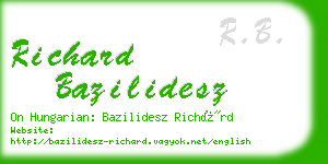 richard bazilidesz business card